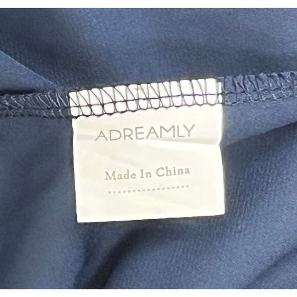 Adreamly Blue Chiffon White Tassel Kaftan Beach Cover Up Size Small NWT - Picture 4 of 5